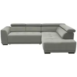 Ecksofa in Struktur Greige 284/205 cm