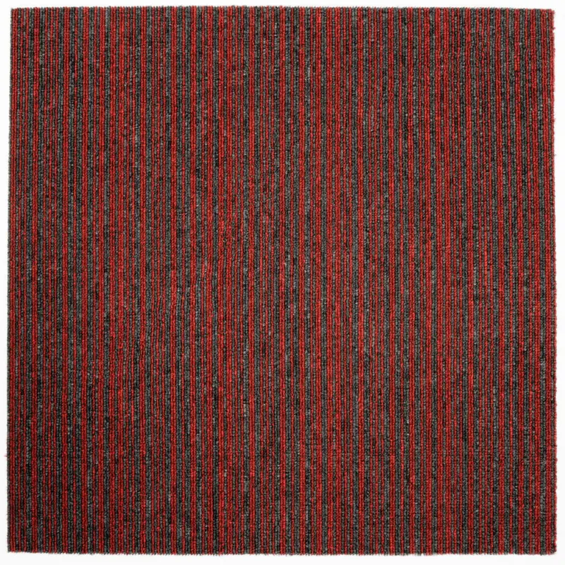 Teppichfliese Astra Stripe 420 50/50 cm in Grau, Rot
