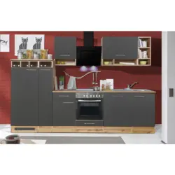 K&uuml;chenleerblock 310 cm in Grau