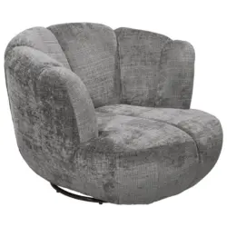 Sessel in Chenille Grau