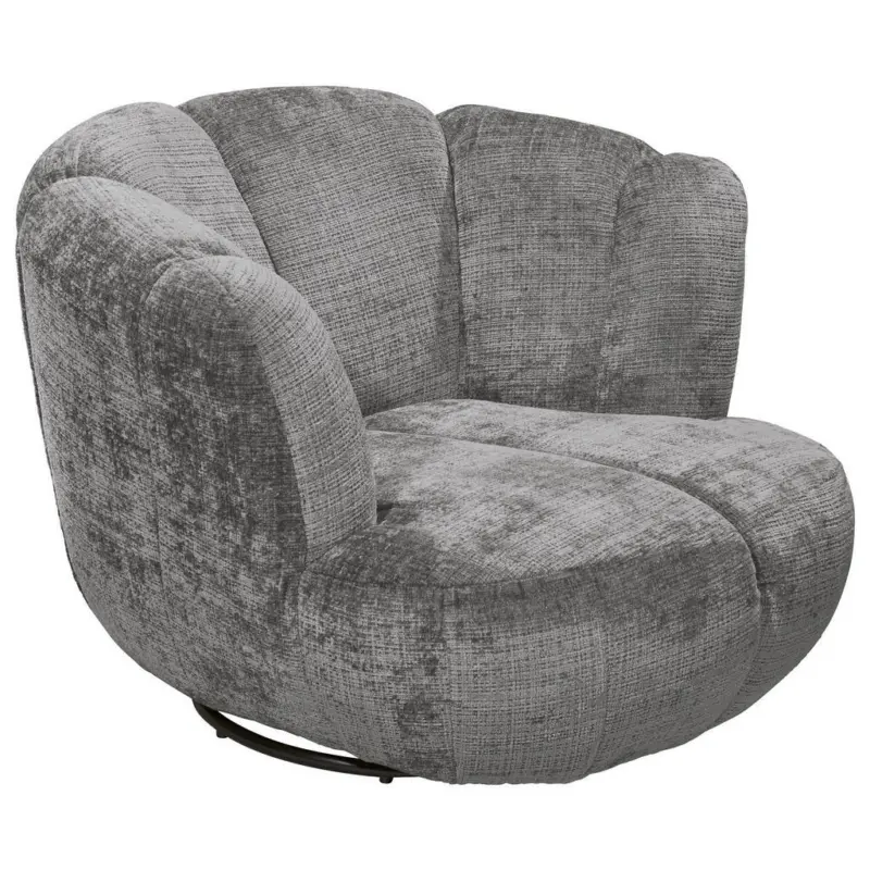 Sessel in Chenille Grau