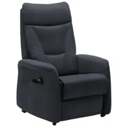 Fernsehsessel in Mikrofaser Dunkelblau