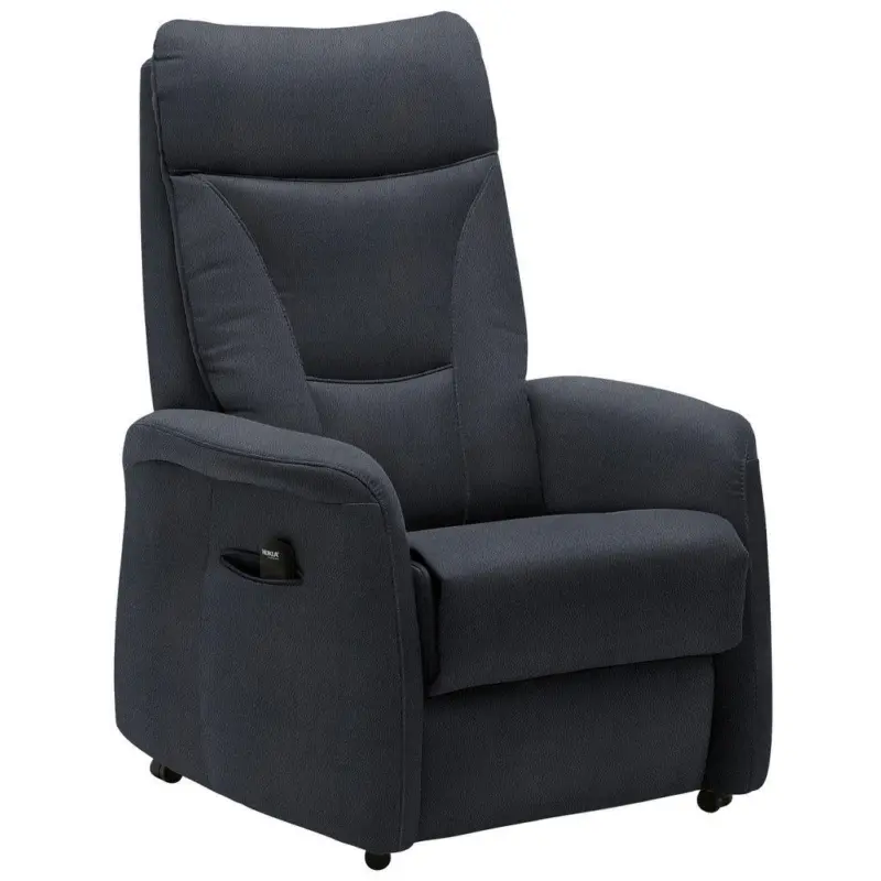 Fernsehsessel in Mikrofaser Dunkelblau
