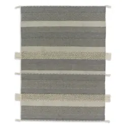 Handwebteppich 170/240 cm Botana Grau, Beige