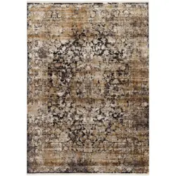 Webteppich 120/180 cm Le Mans Grau, Goldfarben