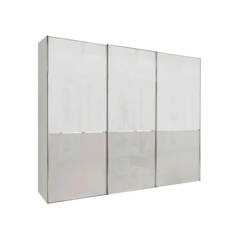 Schwebet&uuml;renschrank in Grau, Wei&szlig;