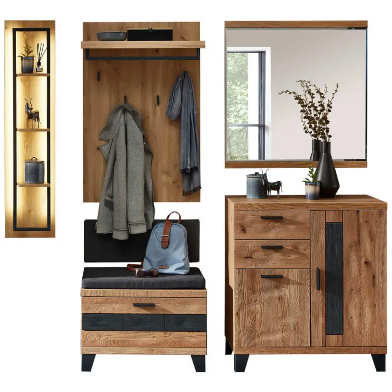 Garderobe 7-teilig in 215/199/38 cm