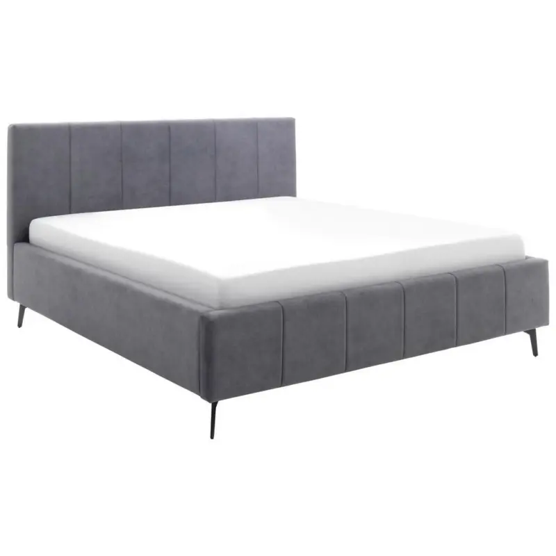 Polsterbett Bettkasten, Lattenroste, Matratzen Anthrazit 180/200 cm