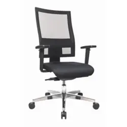 Drehstuhl in Webstoff, Netz Schwarz