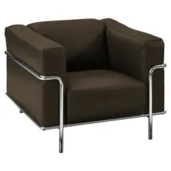 Sessel in Echtleder Dunkelgr&uuml;n