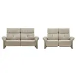 XXXLutz Lauterach - Ihr M&ouml;belhaus bei Bregenz Sitzgarnitur in Echtleder Hellgrau