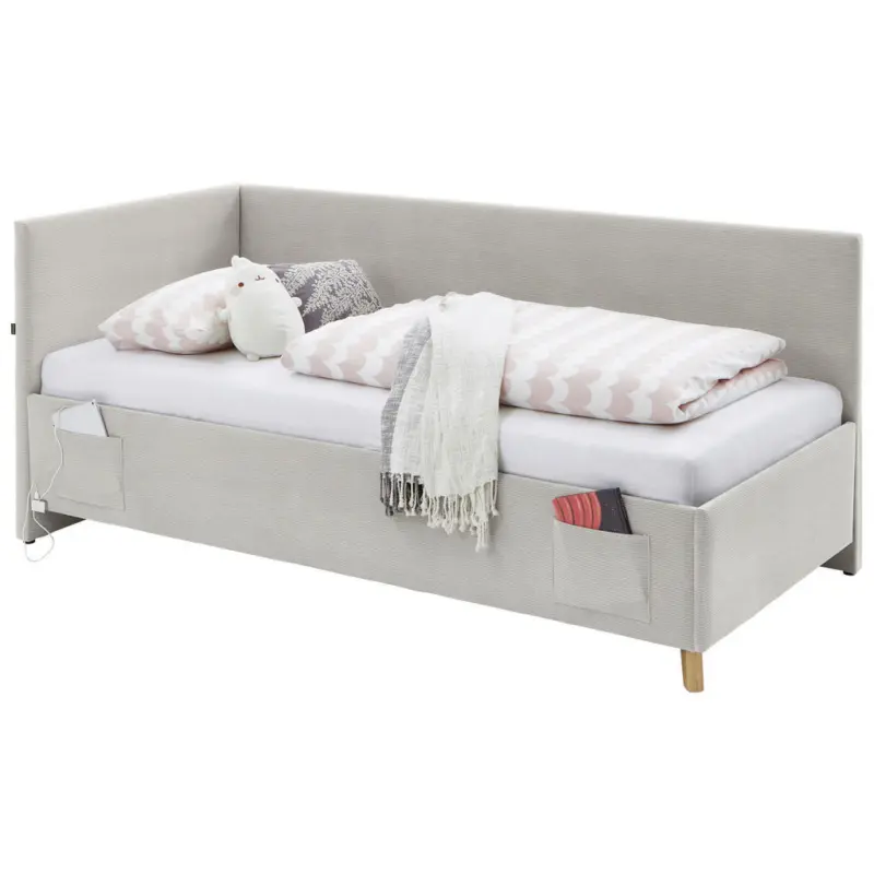 Polsterliege in Cord Beige