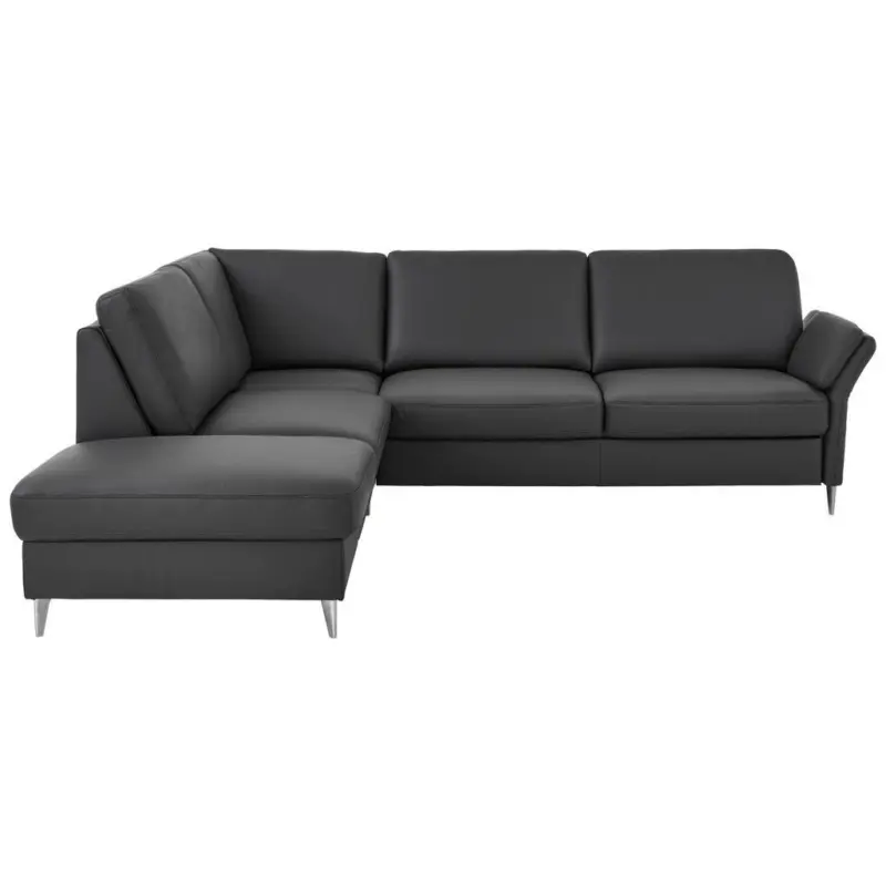 Ecksofa Beldomo Premium in Echtleder Anthrazit 235/263 cm