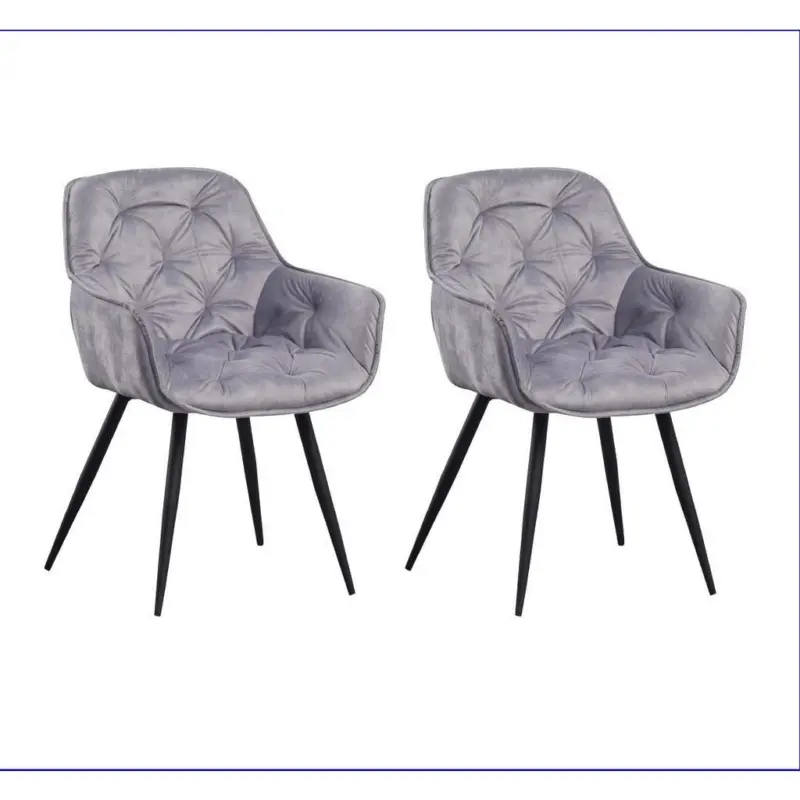 Armlehnstuhl-Set 2 St&uuml;ck Samt