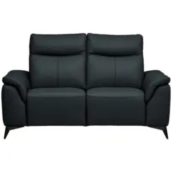 2-Sitzer-Sofa in Echtleder Dunkelblau