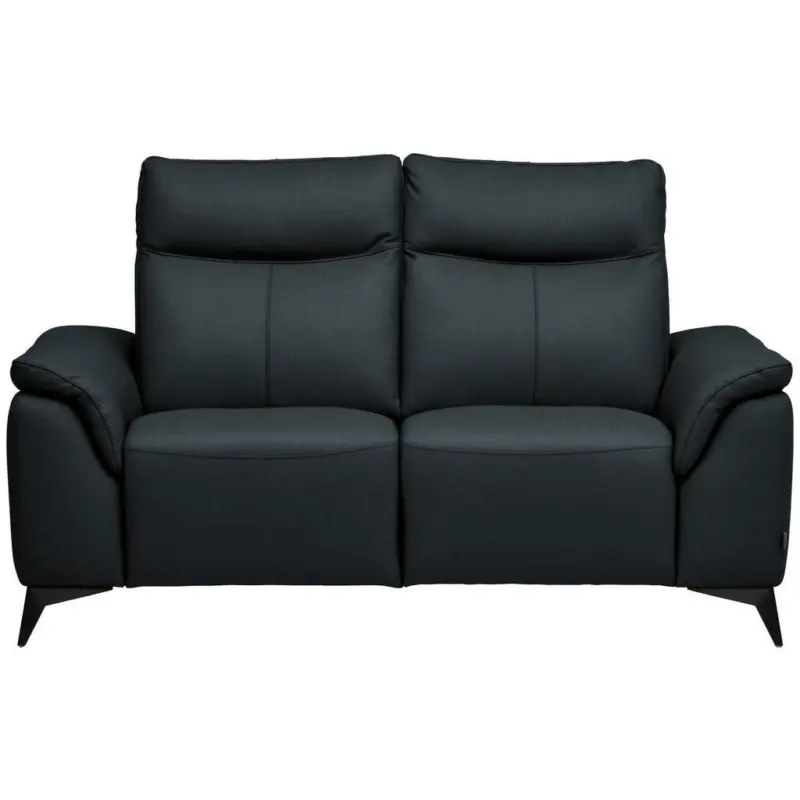 2-Sitzer-Sofa in Echtleder Dunkelblau