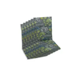 Sesselauflagenset in Blau, Grau, Gr&uuml;n Blume