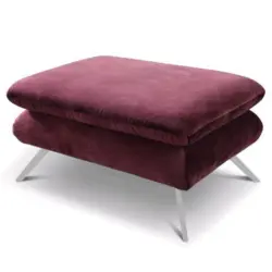 Hocker in Textil Lila
