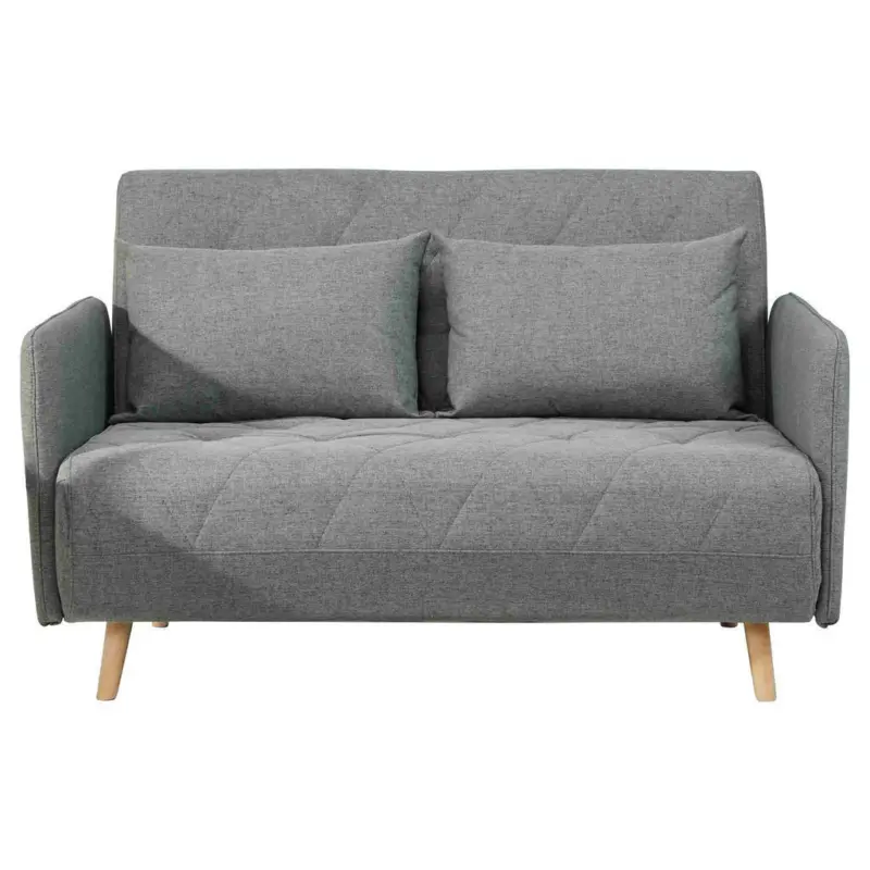 Schlafsofa in Webstoff Grau