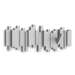 Garderobenleiste in Grau