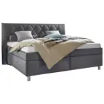 XXXLutz Lauterach - Ihr M&ouml;belhaus bei Bregenz Polsterbett Matratze, gepolstertes Kopfteil, Lattenrost, Bettkasten, motorische Verstellbarkeit Anthrazit 160/200 cm