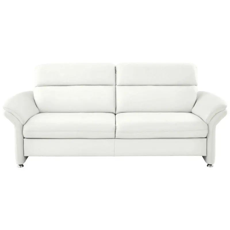 3-Sitzer-Sofa in Echtleder Wei&szlig;