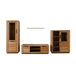 Wohnwand 4-teilig in Wildeiche 387/200/54 cm