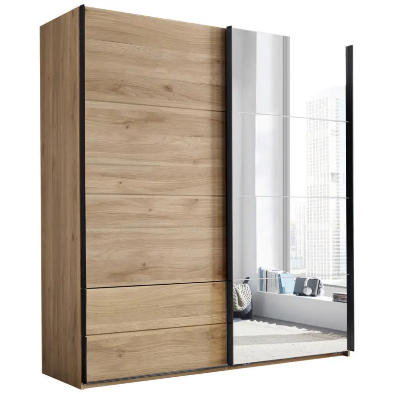 Schwebet&uuml;renschrank in Eichefarben