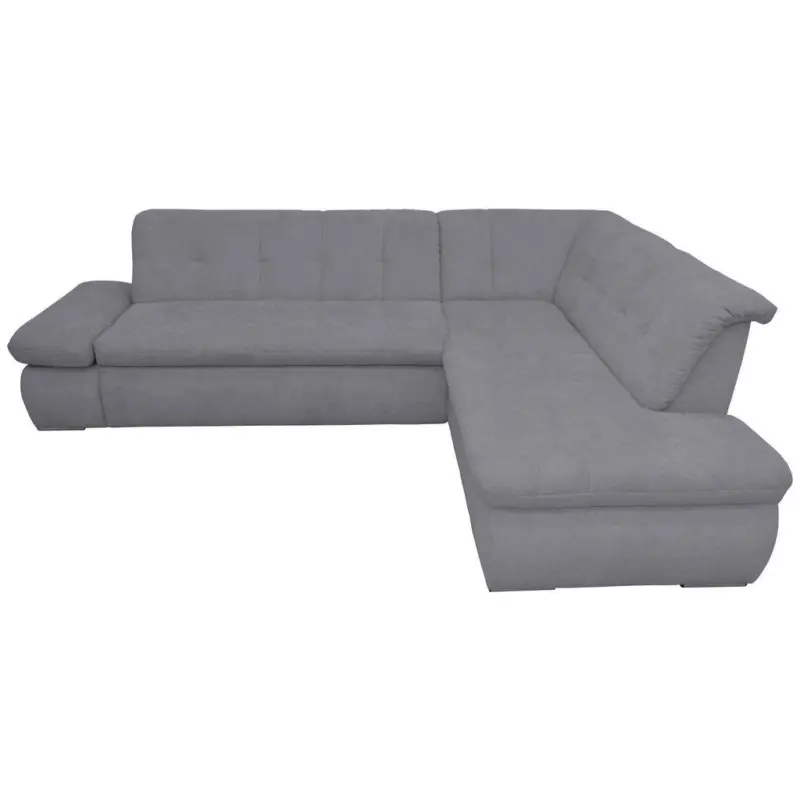 Ecksofa in Mikrofaser Dunkelgrau 273/216 cm