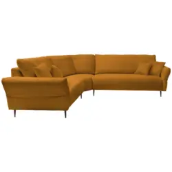 Ecksofa in Cord Goldfarben 256/256 cm