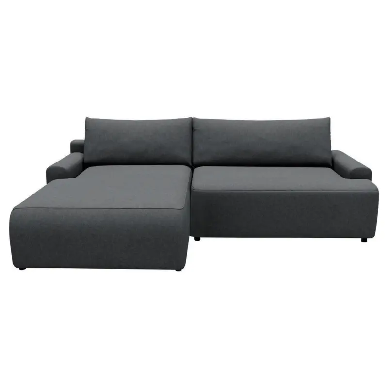 Eckschlafsofa Prag in Struktur Graphitfarben