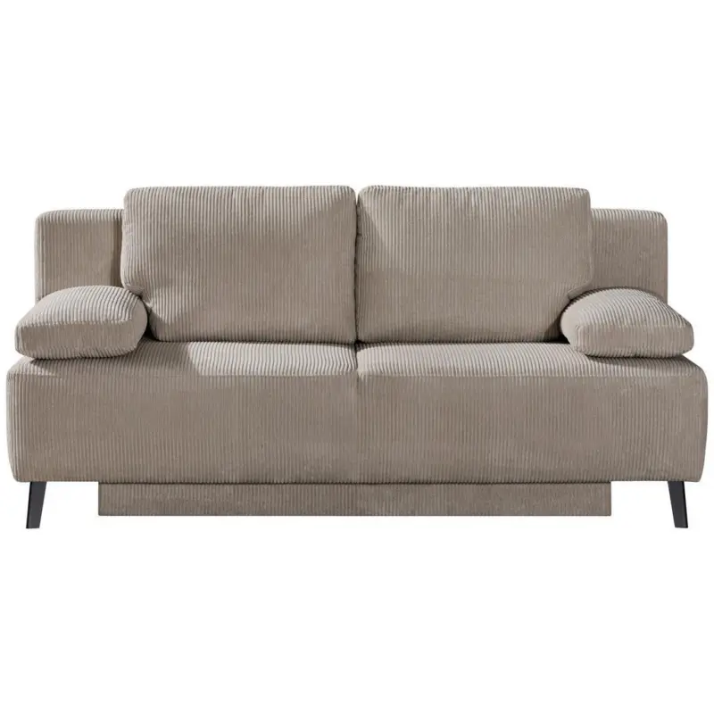 Schlafsofa in Cord Hellbraun