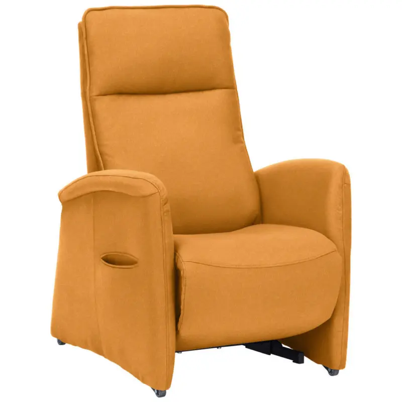 Fernsehsessel in Chenille Currygelb