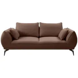 2-Sitzer-Sofa in Webstoff Braun