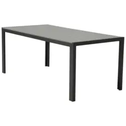 Gartentisch Metall, Kunststoff Grau, Dunkelgrau rechteckig