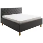 XXXLutz Lauterach - Ihr M&ouml;belhaus bei Bregenz Polsterbett gepolstertes Kopfteil, Lattenrost, Bettkasten Anthrazit 180/200 cm