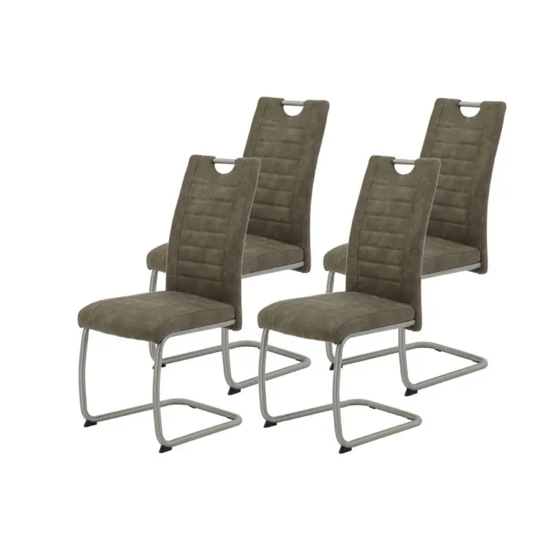 Schwingstuhl-Set 4 St&uuml;ck Typenauswahl, mit Griff Mikrofaser