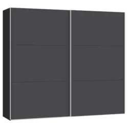 Schwebet&uuml;renschrank in Anthrazit, Schwarz