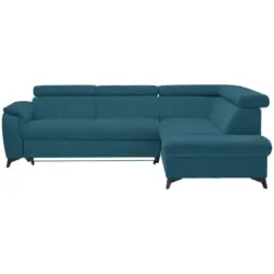 Ecksofa Prag in Mikrofaser Blau