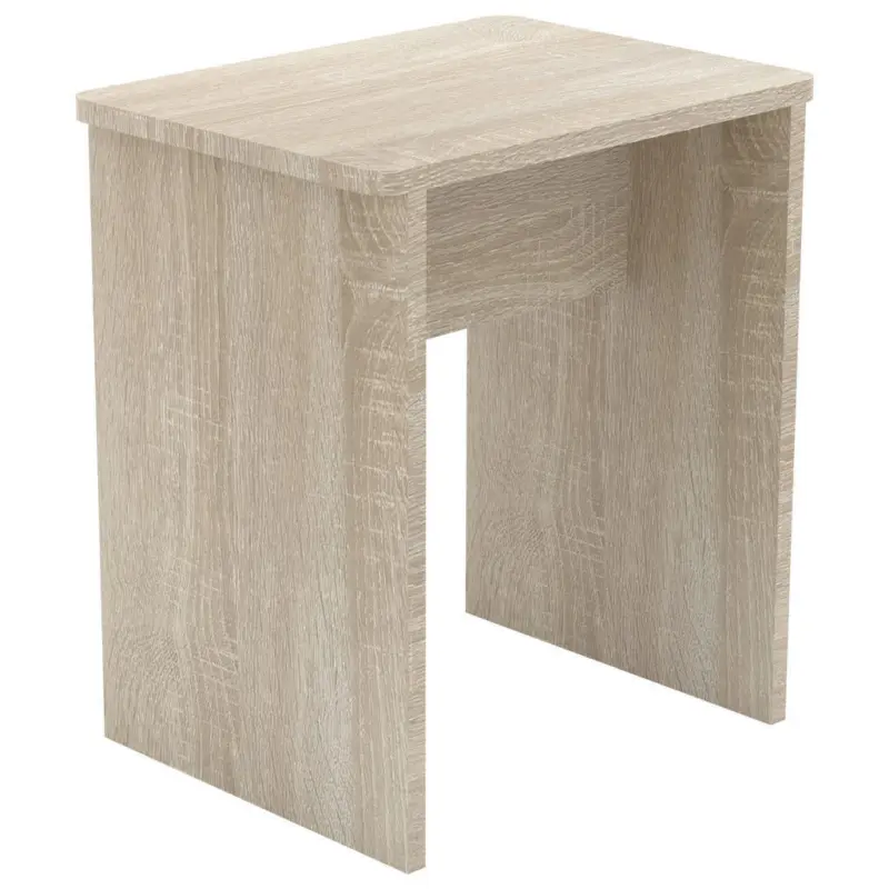 Hocker in Holzwerkstoff Sonoma Eiche