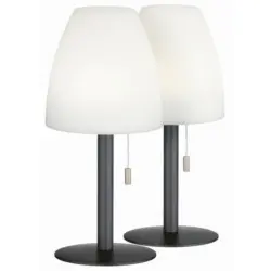 LED-Akkutischleuchte 2er SET Fiumara 14/30 cm