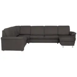 Wohnlandschaft in Flachgewebe Dunkelgrau