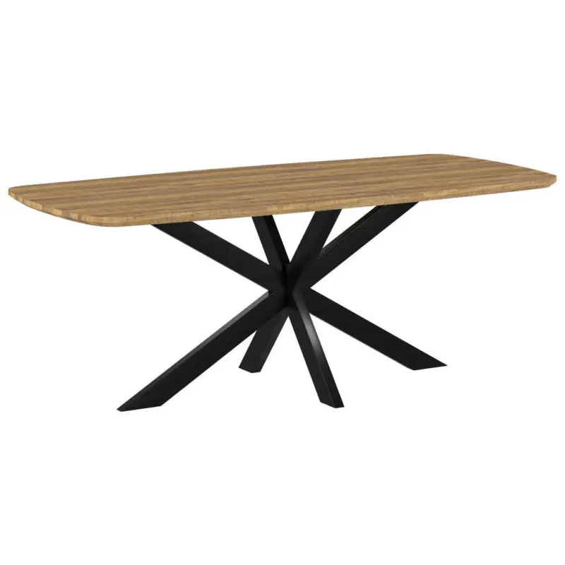 Esstisch in Holz, Metall 200/100/77 cm