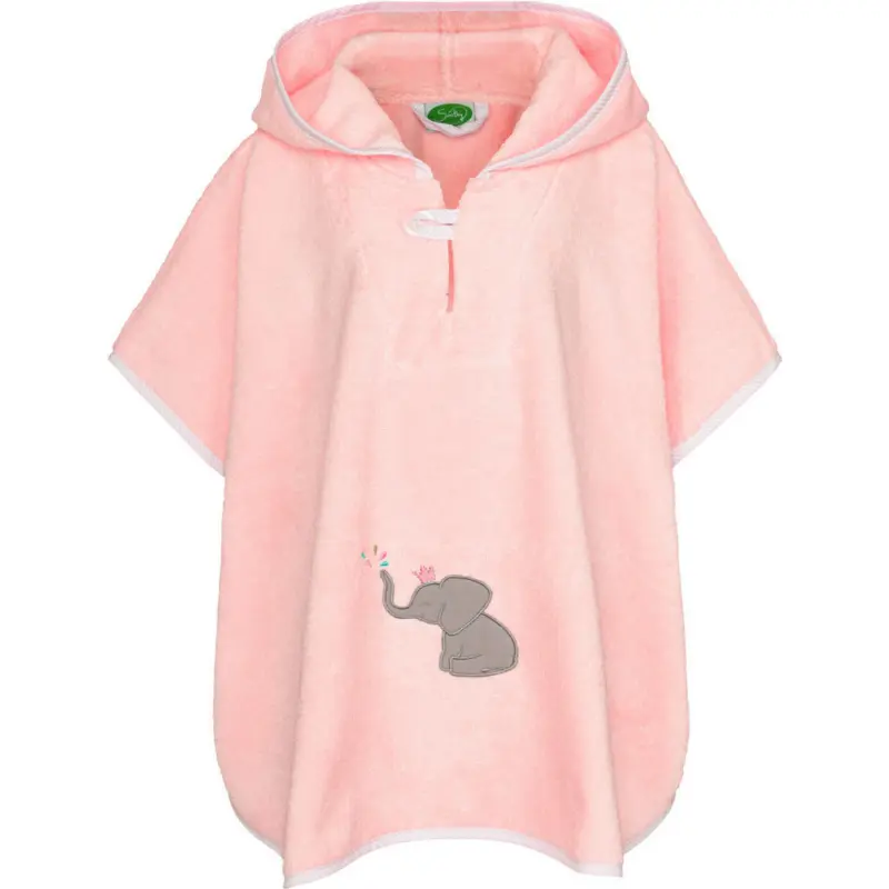 Kapuzenbadetuch Rosa Elefant
