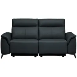 3-Sitzer-Sofa in Echtleder Dunkelblau
