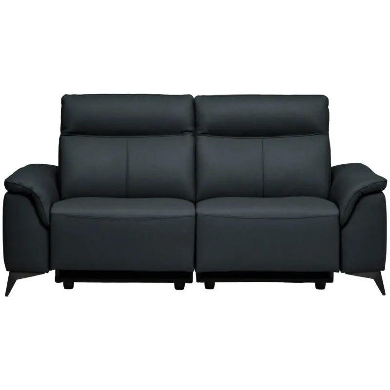 3-Sitzer-Sofa in Echtleder Dunkelblau