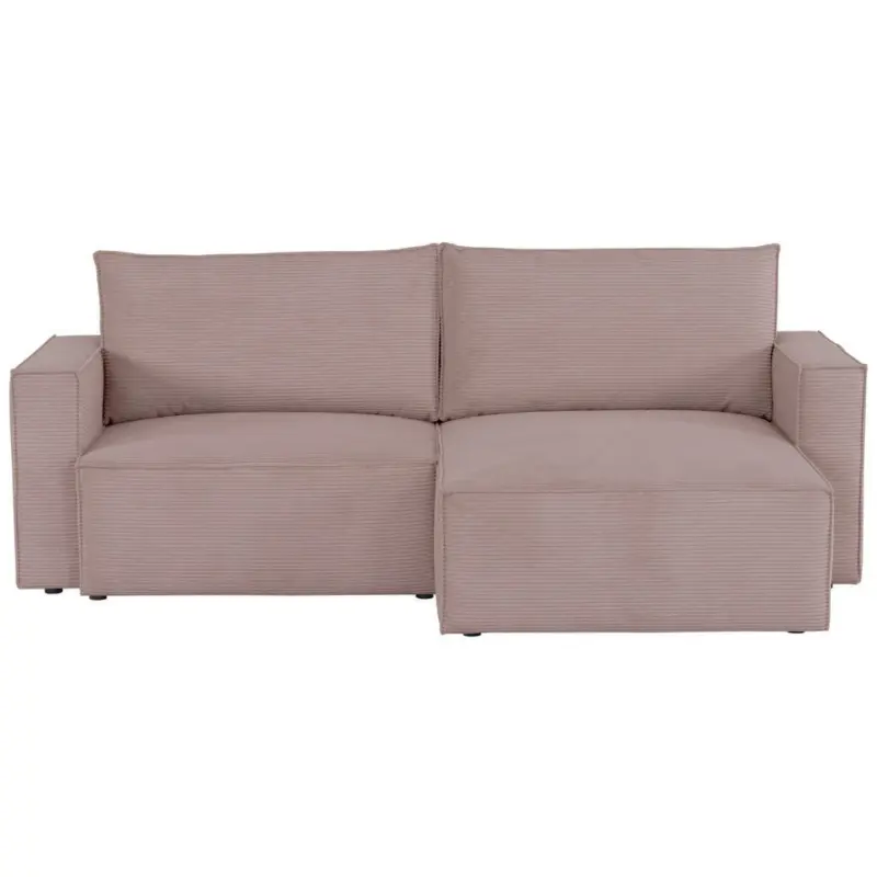 Ecksofa in Feincord Altrosa