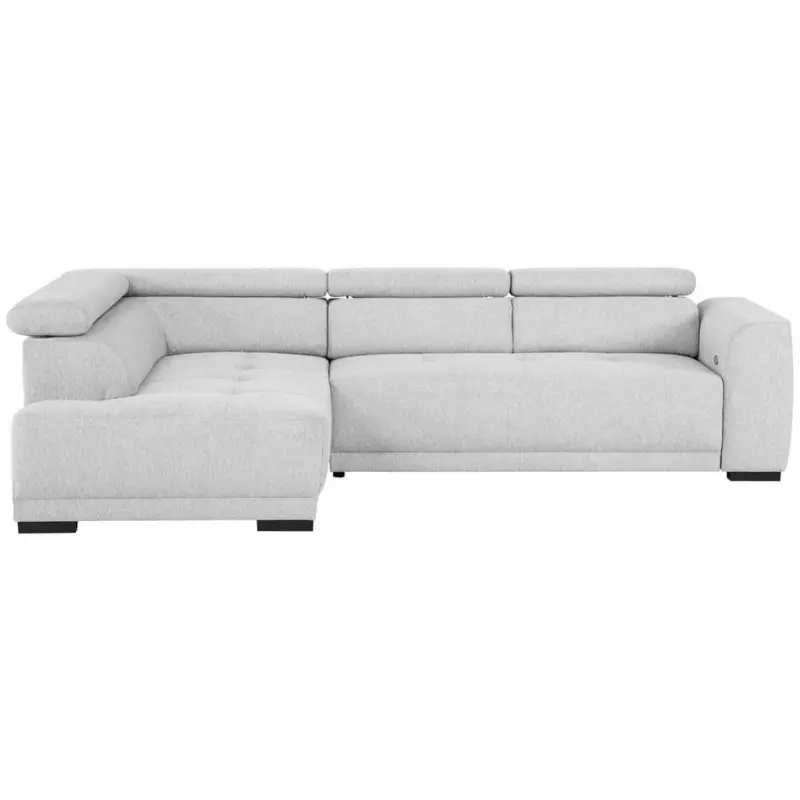 Ecksofa in Struktur Silberfarben 205/284 cm