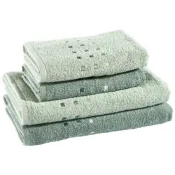 Frottierset Dunkelgr&uuml;n, Salbeigr&uuml;n 4-teilig