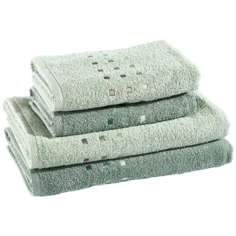 Frottierset Dunkelgr&uuml;n, Salbeigr&uuml;n 4-teilig